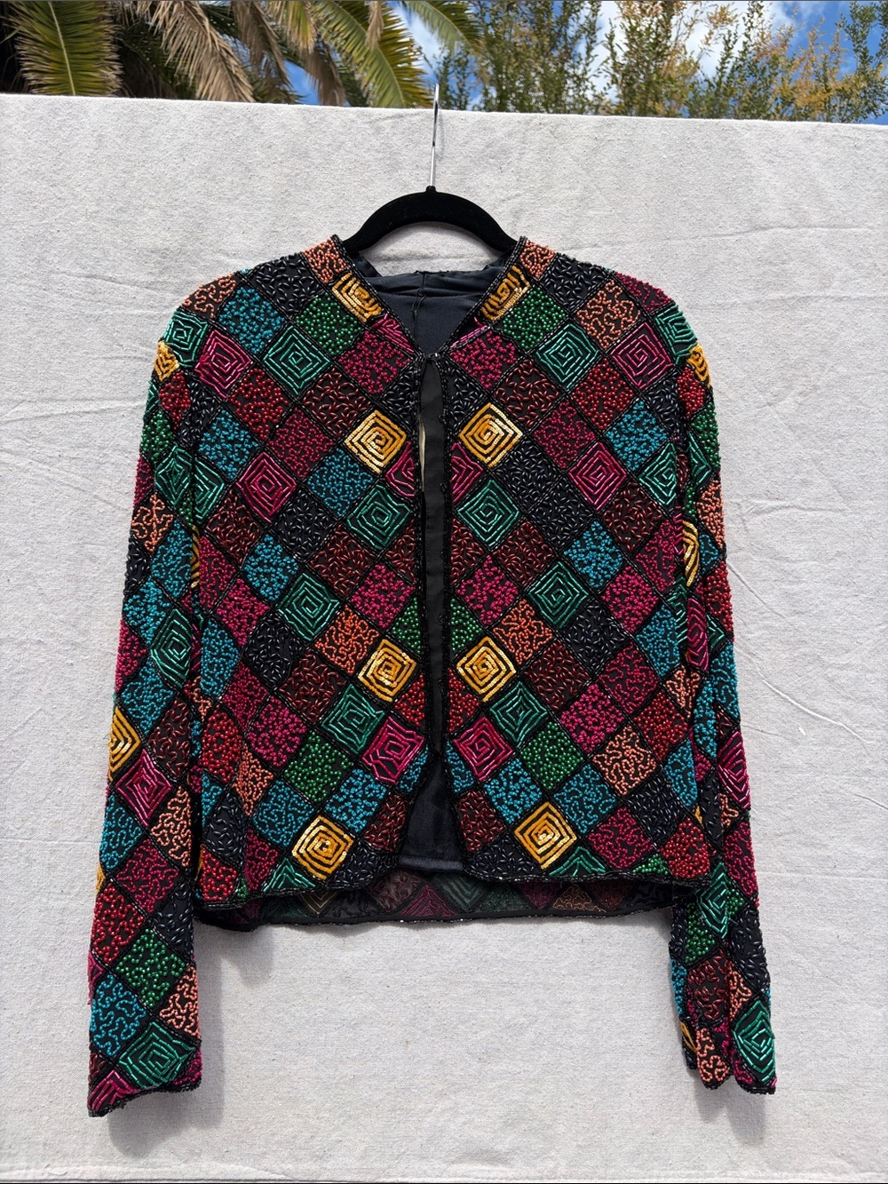 Multicolor Geometric Beaded Women’s Jacket